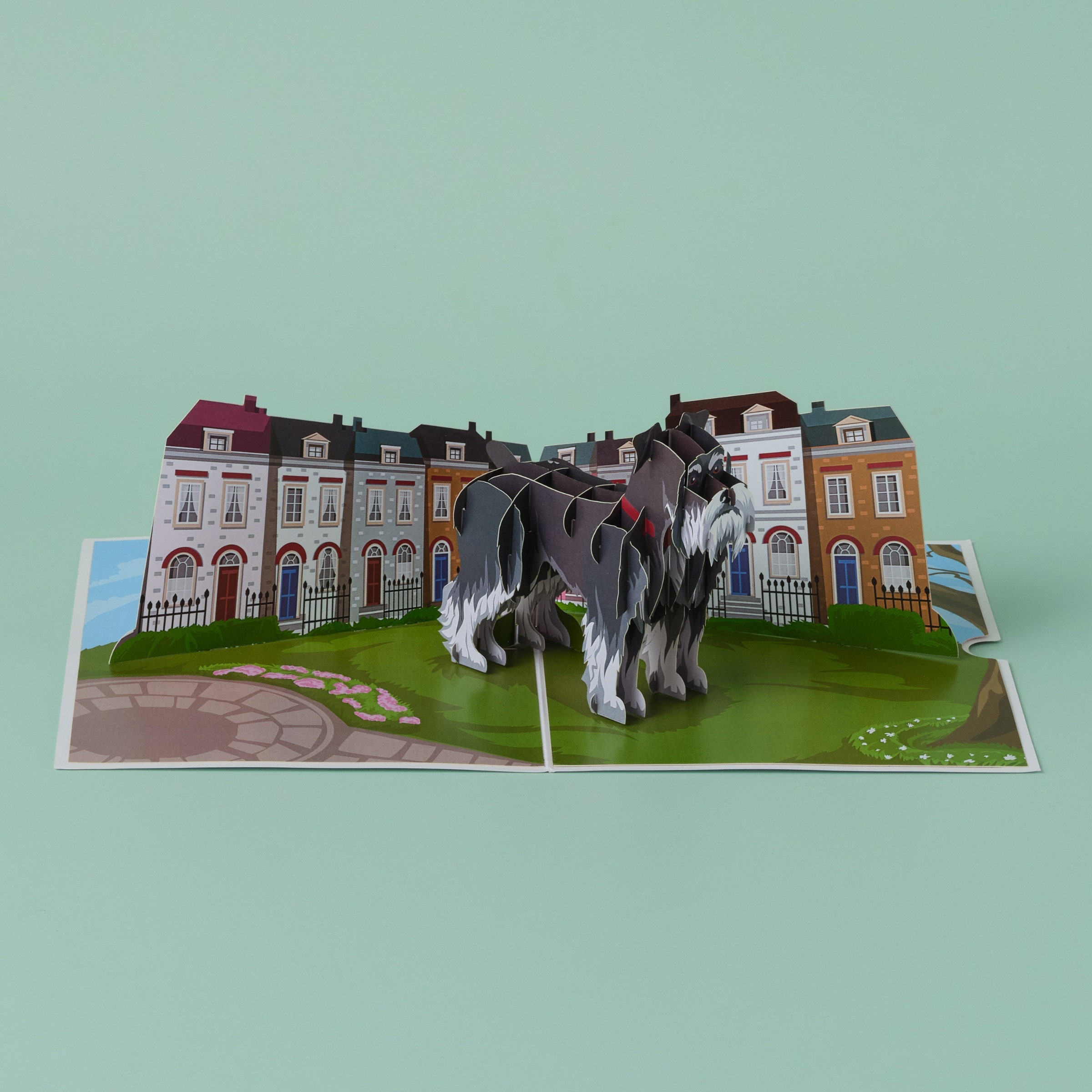 Cardology - Carte Pop-Up Schnauzer Nain 3D | Carte D'Anniversaire
