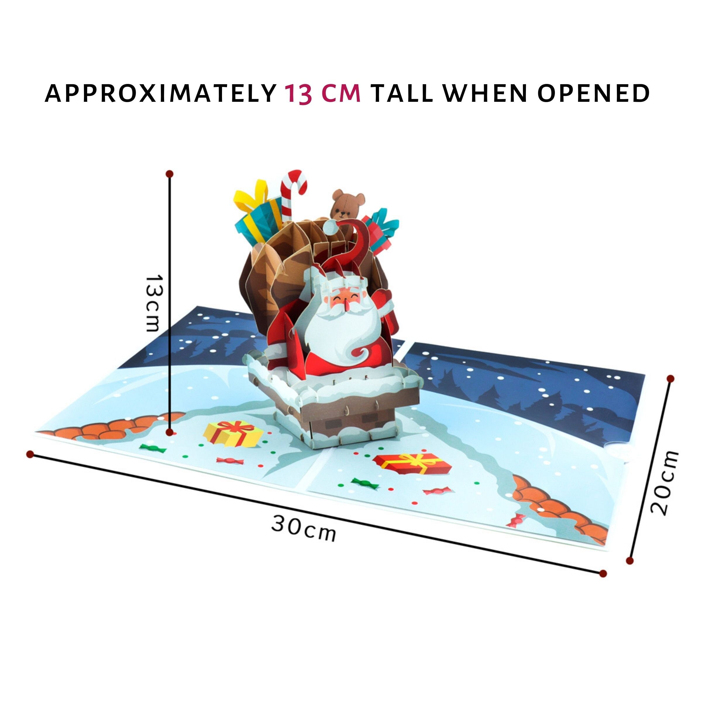 Santa Pop up Christmas Card Christmas Cards 2020 Holiday Etsy UK