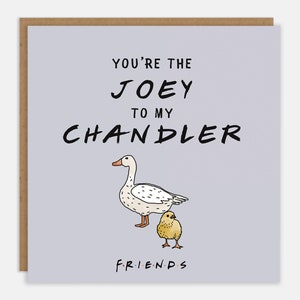 Cartão "Você é o Joey do meu Chandler" de Joey Tribbiani e Chandler Bing | Cartão de aniversário da série Friends | Produtos oficiais de Friends