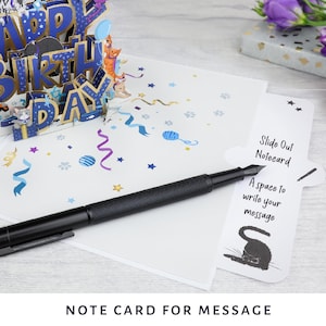 Carte pop-up Happy Birthday Cats - Carte de bienfaisance Battersea Dogs & Cats pour la maison - Sous licence officielle image 7