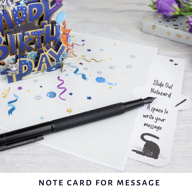 Carte pop-up Happy Birthday Cats - Carte de bienfaisance Battersea Dogs & Cats pour la maison - Sous licence officielle image 7