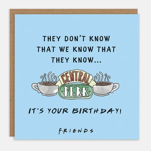 Cardology - Tarjeta de cumpleaños divertida de Friends - Regalo de Friends TVShow - Mercancía con licencia oficial de Friends