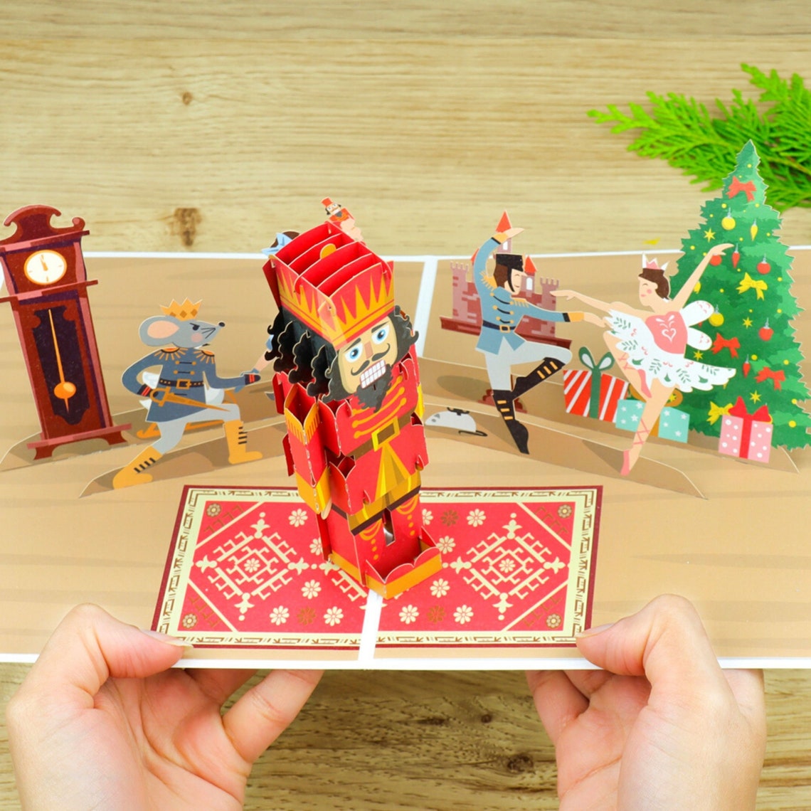 The Nutcracker Pop up Christmas Card Handmade Pop up Etsy UK