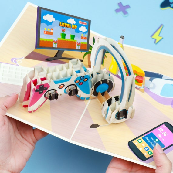 Biglietto Pop-up 3D Per Giocatori - Cardology Carta A Forma Di Controller PlayStation, Xbox, Nintendo - Regalo Originale Per Compleanno - 2