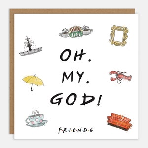 Friends TV Show Glückwunschkarte | Janice "Oh Mein Gott!" Karte | Friends TV Show Geschenke | Offizielle Friends Merchandise | 15 x 15cm
