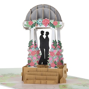 Biglietto di nozze gay - Biglietto pop-up Pagoda degli sposi - Mr and Mr Cards
