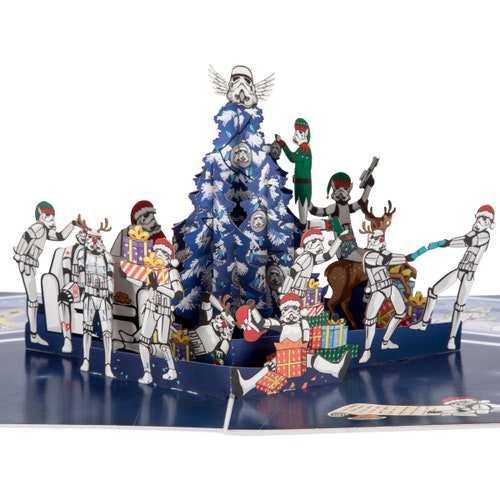 Originele Stormtrooper kerstkaart met pop-upfunctie | 3D Stormtrooper cadeaus | Cardology