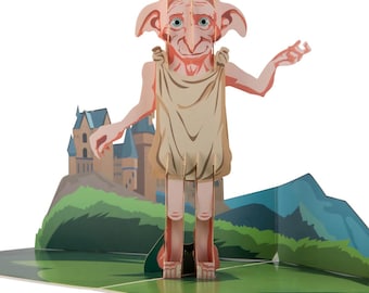 Harry Potter Pop Up Card | Dobby 3D Card, Wizarding World Gifts | Cardology