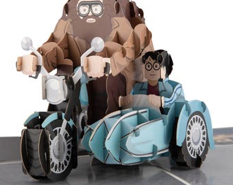 Harry Potter Pop Up Card | Hagrid and Harry 3D Gift, Happee Birthdae | Cardology