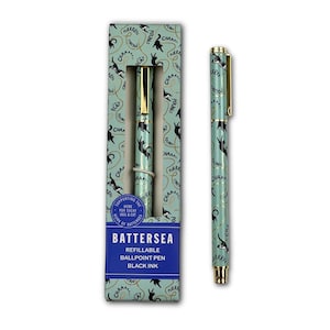 Kugelschreiber mit Battersea-Katzenmotiv | Schwarze Tinte, nachfüllbar, perfekt für Katzenliebhaber, ideales Geschenk für wohltätige Zwecke | Cardology