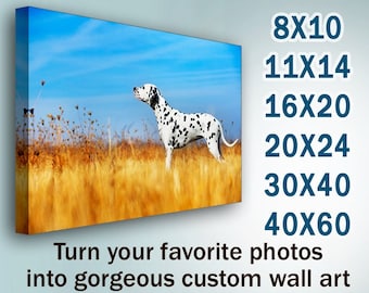 CANVAS SALE! Custom Photo Canvas Print  Gallery Wrapped   Ready to hang art printing  Custom Wall Decor Big canvas print