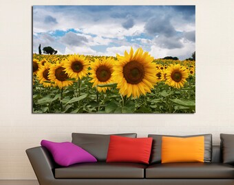 Sunflower Canvas Art Etsy