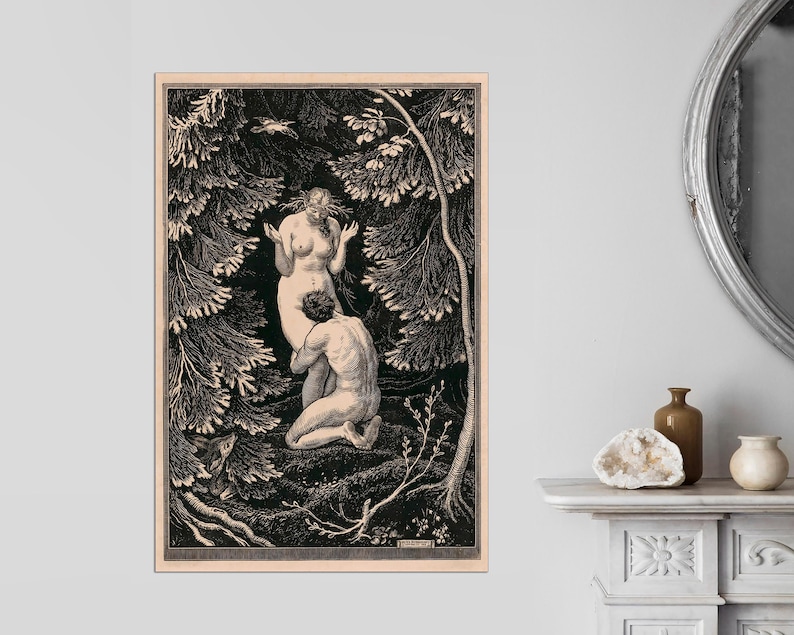 The Fruit Was Never an Apple, Paradise by Max Svabinsky, Paradise Wall Canvas, Love Illustration Art, Fantasy Wall Art, Canvas Ready to Hang zdjęcie 8