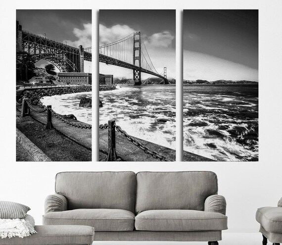 01 4 Panels Visual Art Decor Black and White Living Room Decoration San Francisco Golden Gate Bridge Landscape Picture Printed on Canvas Framed Wall Decor Art Ready to Hang 01 4 Panels Visual Art Decor Black and White Living Room Decoration San Francisco Golden Gate Bridge Landscape Picture Printed on Canvas Framed Wall Decor Art Ready to Hang