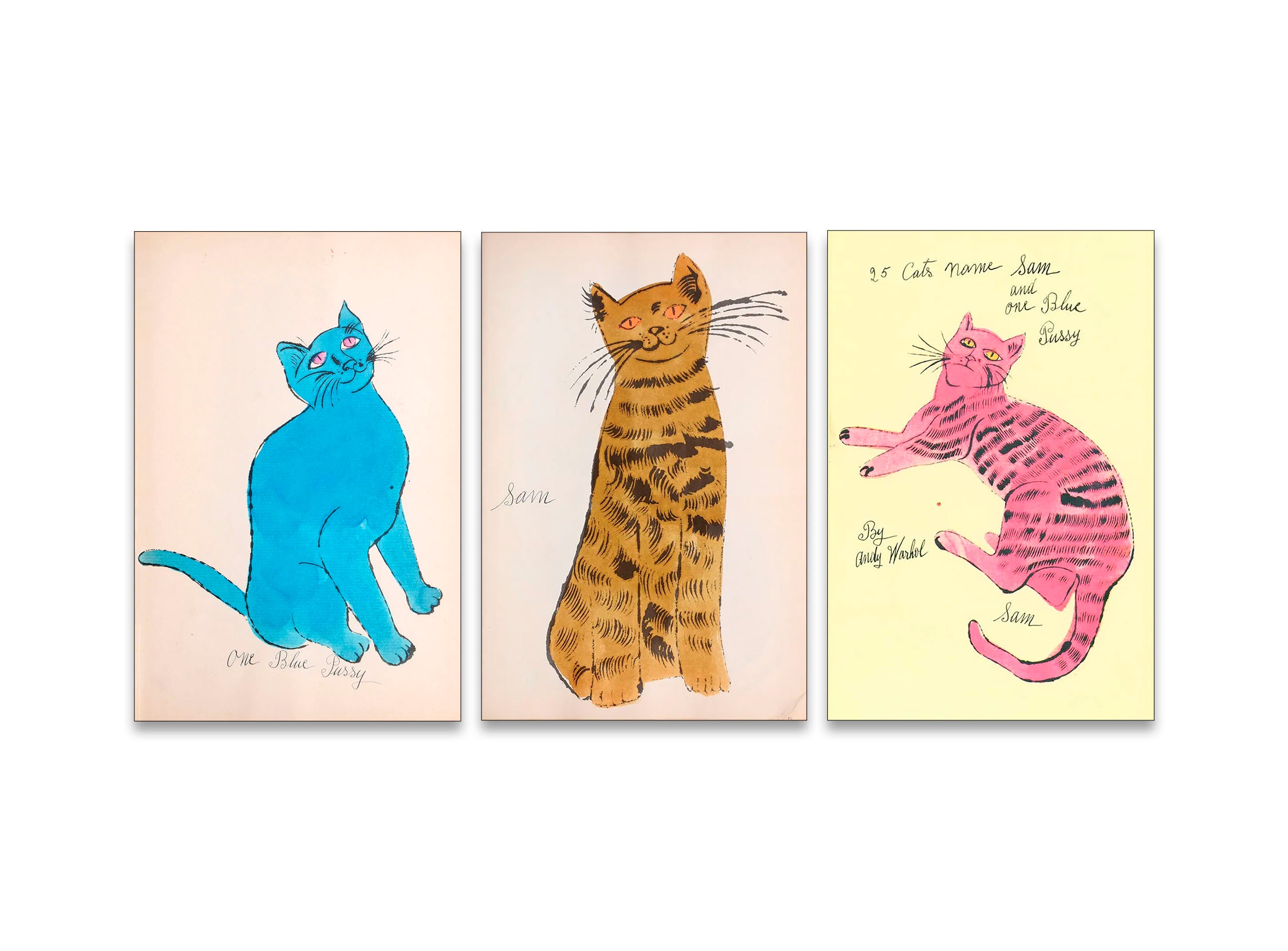 Andy Warhol Cats Canvas Prints Set of 3, Pop Art, Ready to Hang - Etsy