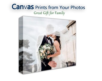 Custom Wedding Photo Canvas Print, Giclée Art Decor, Ready to Hang