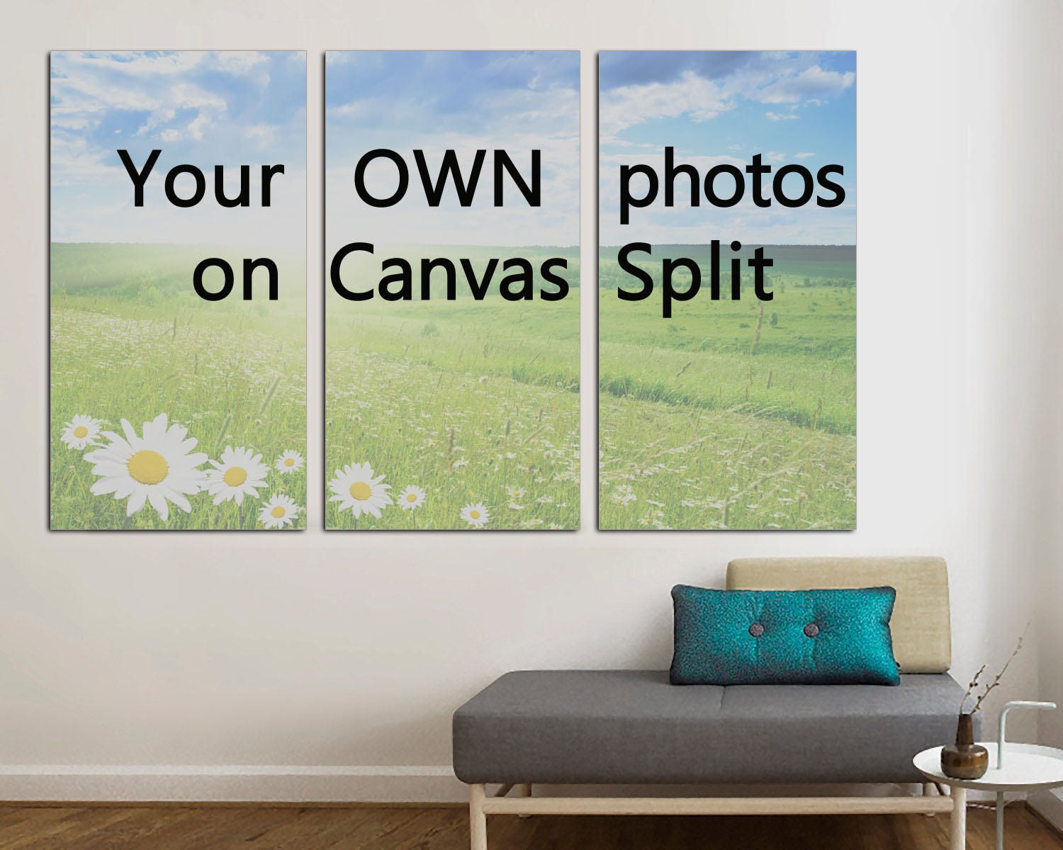 Your OWN photos on Canvas Split 3 Panels Canvas Wall Art Etsy