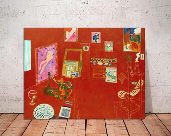 Henri Matisse 'the Red Studio' Canvas Print, Modern Wall Art