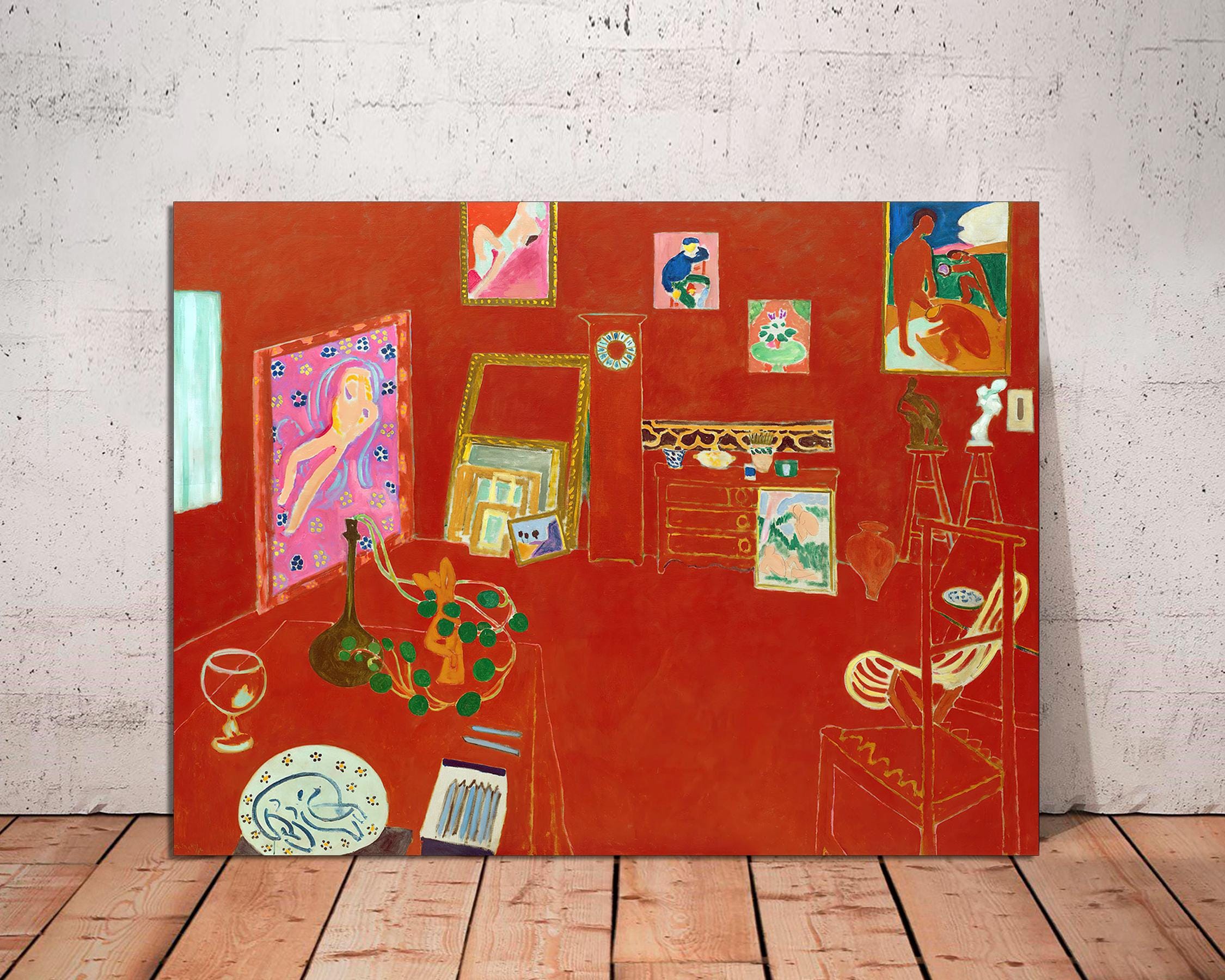 Henri Matisse 'the Red Studio' Canvas Print, Modern Wall Art