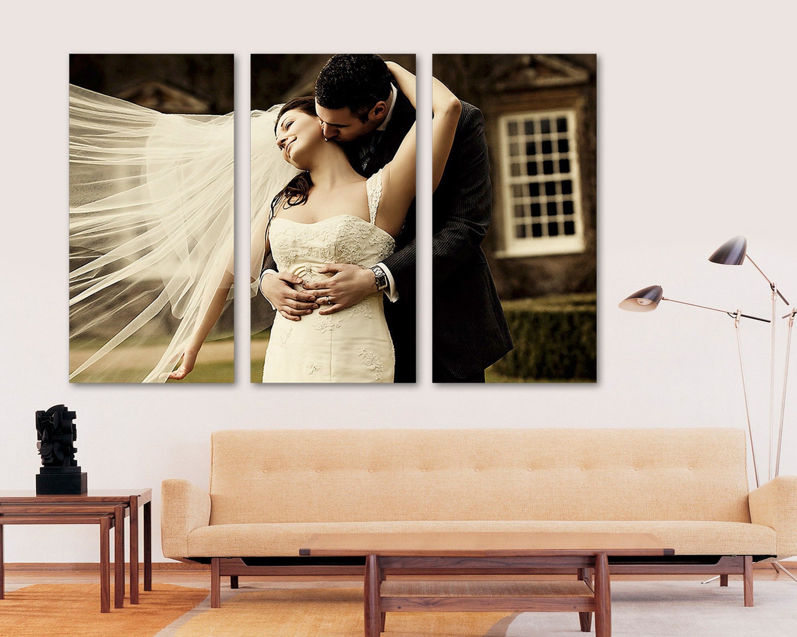 3 Panel Canvas Split All Sizes Photo to Canvas Custom Wall Etsy