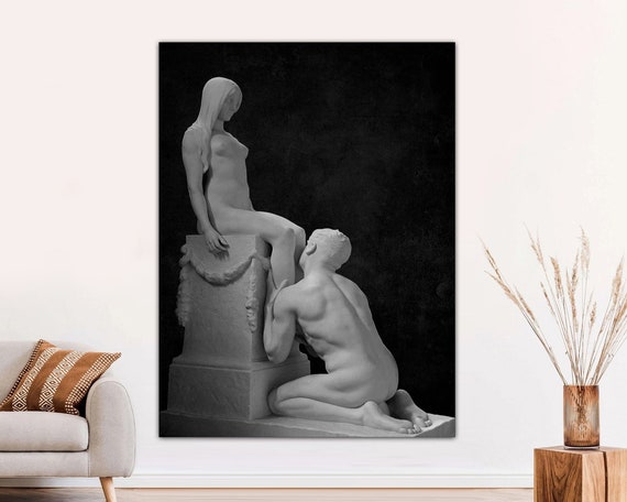 Stephan Sinding Adoration Canvas Print, Classic Love Art, Ready to Hang