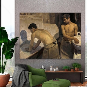 Peter Hansen Bakers Pompeii Canvas Print, Vintage Danish Wall Art, Ready to Hang