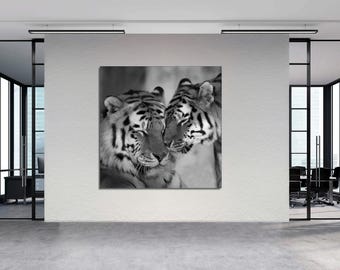 Majestic Tiger Giclée Canvas Print, Animal Portrait, Ready to Hang