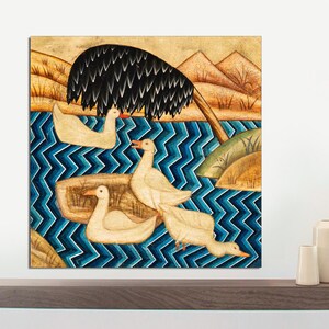 Vintage Duck Wall Art, Mykola Kasperovich, Ducks Canvas Art Print, Ducks Stretched Canvas, Vintage Bird Wall Art CANVAS Print Ready to Hang.