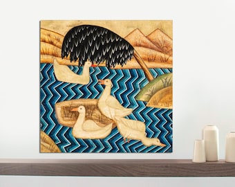 Vintage Duck Canvas Art Print, Mykola Kasperovich, Ready to Hang