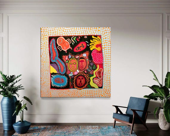 YAYOI KUSAMA MY ETERNAL SOUL 1000ピース Yayoi Kusama 'my Eternal Soul' Canvas Print – Japanese Abstract