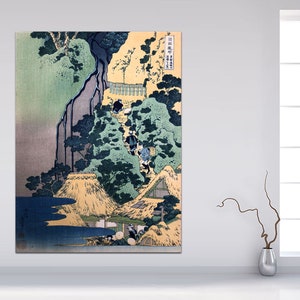 Ancient Japanese Landscape by Hokusai Canvas Wall Art, Canvas Art Print Decor for Home & Office Decoration, CANVAS Art Print Ready  to Hang.