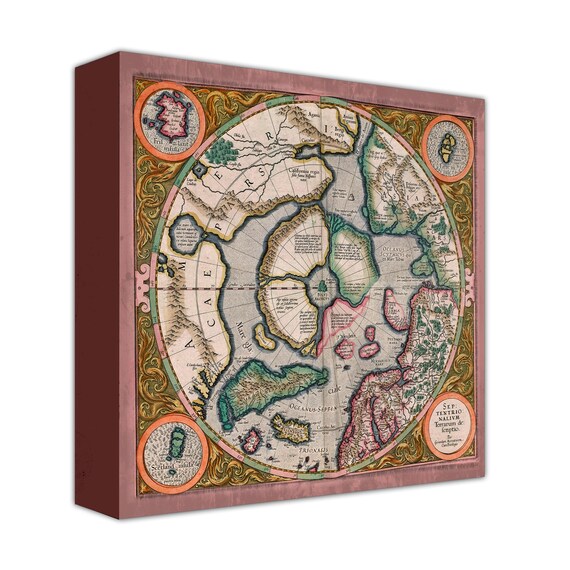 額装品 西洋古地図 17世紀 G.MERCATOR 「Waldeck」 【公式通販】