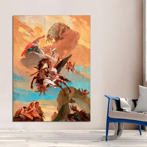 Perseus and Andomeda - Giovanni Tiepolo, Rococo Art, Baroque Art, Painting On Canvas Wall Art Baroque Living Room Art, CANVAS Ready to Hang.