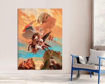 Perseus and Andromeda Canvas Print - Tiepolo Rococo Baroque Art, Ready to Hang