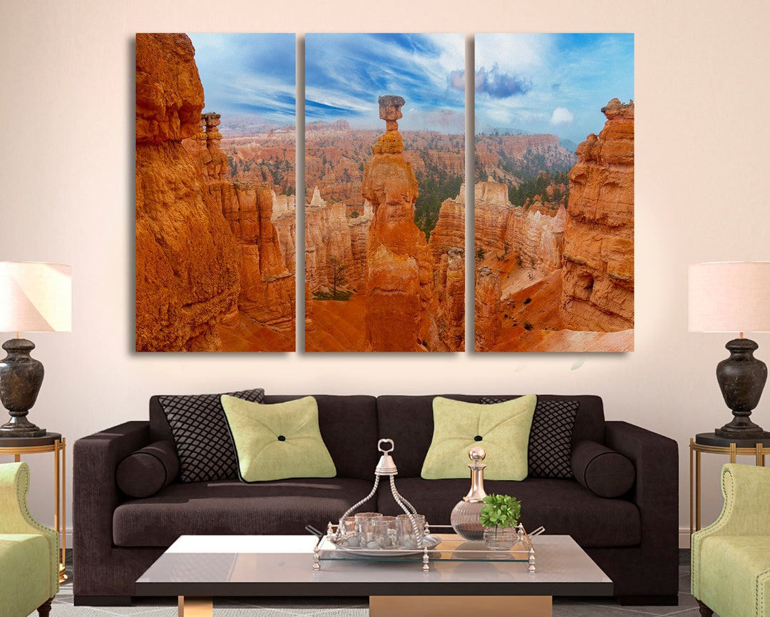 3 Panel Split Wall Art Canvas Print. Bryce Canyon National Park, Utah
