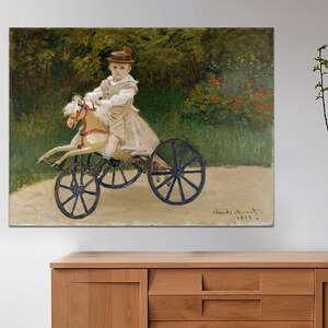 Claude Monet, Jean Monet on His Hobby Horse, Canvas Art Print, Monet Art canvas, Monet, Monet wall Art, Monet Print, CANVAS Ready to Hang.