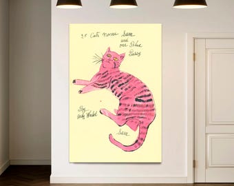 Pop Art Cat Canvas Print – Colorful Modern Wall Art, Nursery Decor