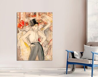Jeanne Mammen "She Represents" Fashion Art Canvas Print, Ready to Hang