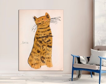 模写】【限定100部・証明書付】Andy Warhol「Sam」猫の