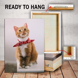 Custom Pet Photo Print Canvas, Custom Pet Photo on Canvas, Custom Photo Pet Gift on Canvas, Multiple Sizes Options CANVAS Art Ready to Hang.