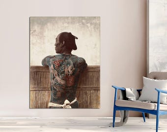 Vintage Japanese Tattoo Poster, Yakuza, Japanese Tattoo