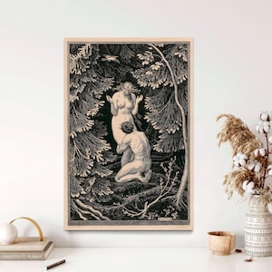 The Fruit Was Never an Apple, Paradise by Max Svabinsky, Paradise Wall Canvas, Love Illustration Art, Fantasy Wall Art, Canvas Ready to Hang