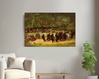 William Holbrook Beard Bear Art Print – "Bear Bears Dance Music Show Forest" Vintage Giclee Reproduction