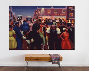 Archibald Motley Black Belt Jazz Art Canvas Print, Ready to Hang