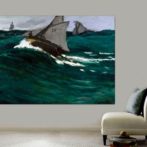Claude Monet, The Green Wave, Vintage Canvas Monet Art Print, canvas, Monet print, Monet wall art, Monet Poster, CANVAS Print Ready to Hang.