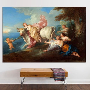 The Abduction of Europa (1632), Classical Wall Decor,Aesthetic Renaissance Rococo Wall Decor,Painting Living Room Decor Canvas Ready to Hang