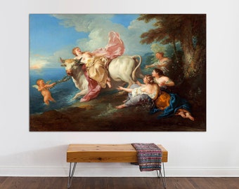 The Abduction of Europa Canvas Print, Renaissance Rococo Wall Decor