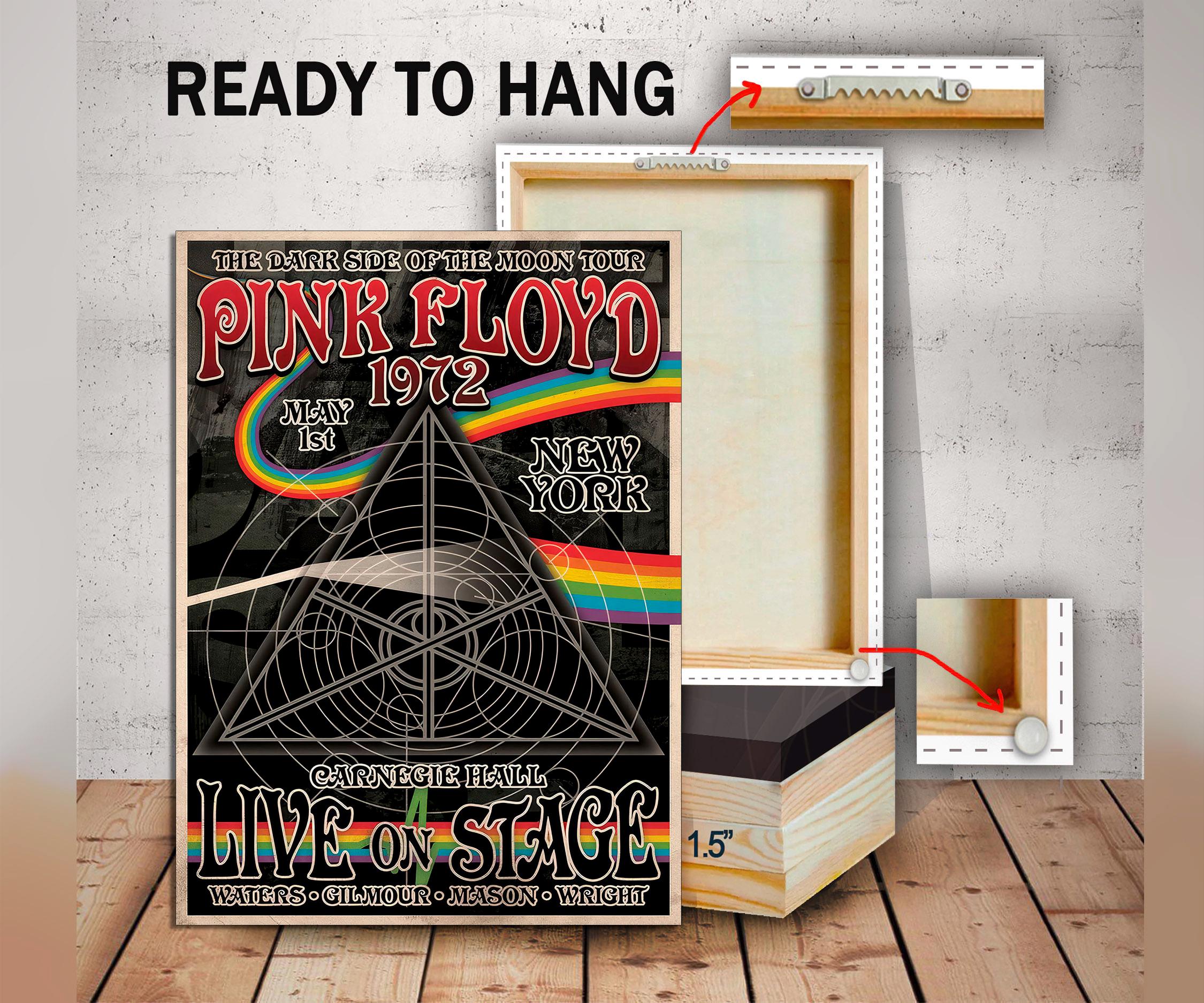 Pink Floyd Canvas Print, Dark Side of the Moon, Vintage Music