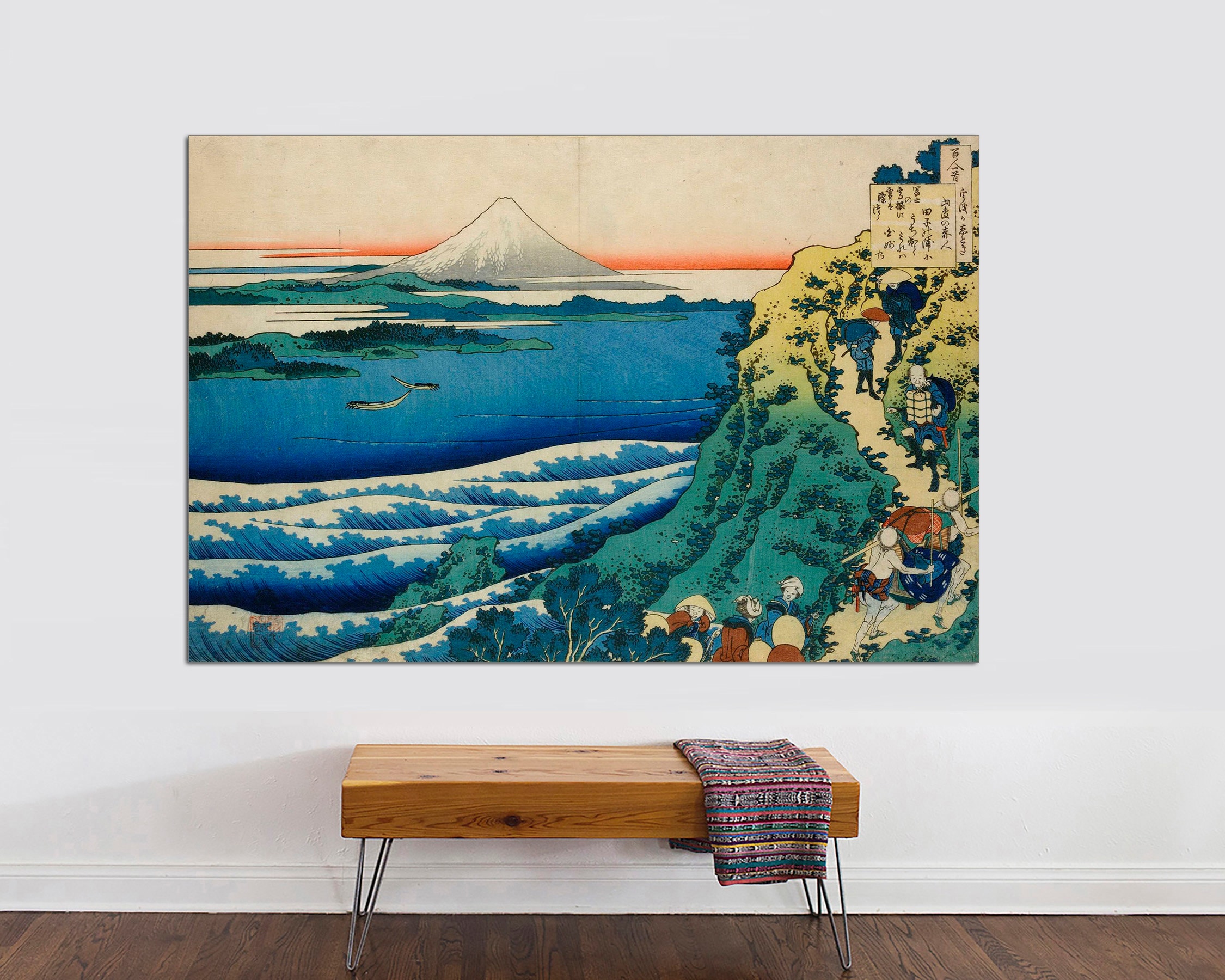 Hokusai Mount Fuji Canvas Print, Vintage Japanese Landscape, Ready