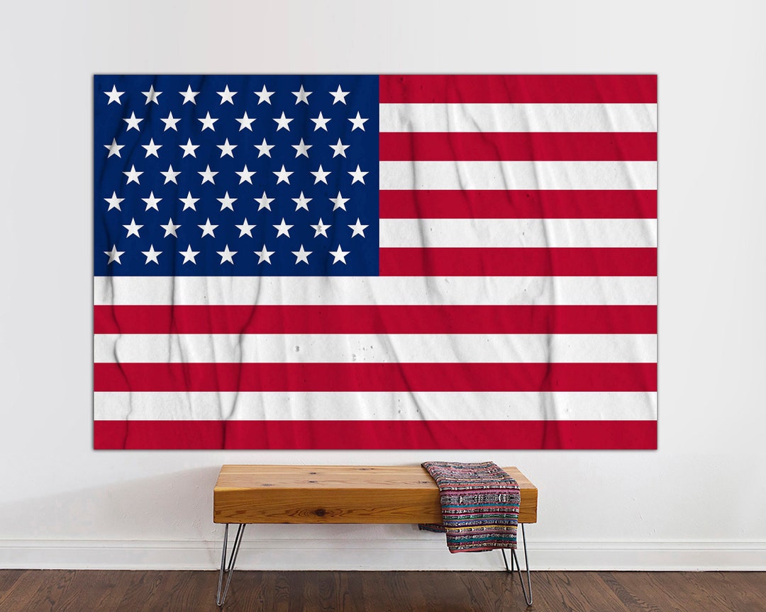 USA Flag Canvas Hanging Banner main image 0